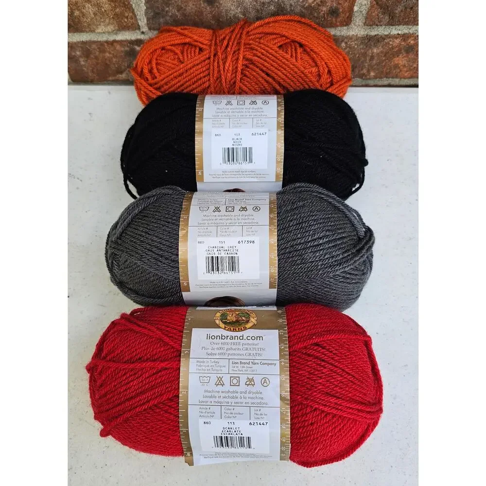 4 NEW Mix Lot Skeins LION BRAND Vanna's Choice YARN Crochet Knit DIY Craft GIFT